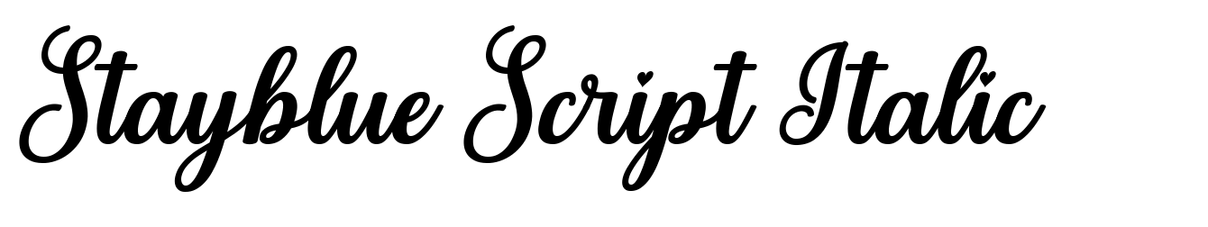 Stayblue Script Italic